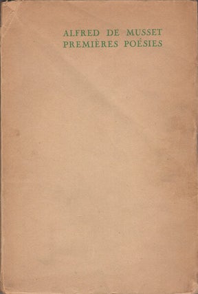Item #13414 Premieres Poesies. Alfred de Musset