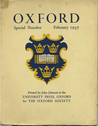 Item #13749 Oxford. Special Number February 1937. The Oxford Society