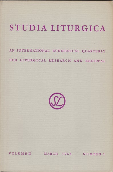 Item #15248 Studia Liturgica. [15 issues from 1963-1969]. Rev. Wiebe Vos, ed.