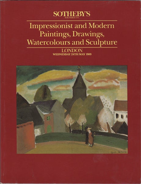 Item #17669 Impressionist and Modern Paintings, Drawings, Watercolours and Sculpture. London Wednesday 24th May 1989. Sotheby's.