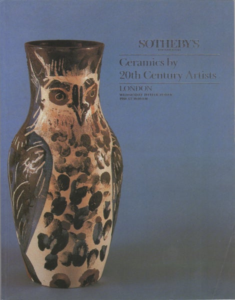 Sotheby's - Ceramics by 20th Century Artists. Wednesday 19th October 1988