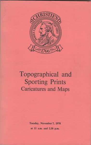 Item #19357 Topographical and Sporting Prints, Caricatures and Maps. The Properties of the French Hospital of La Providence. Manson Christie, Woods.