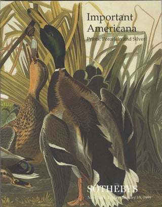 Item #19906 Important Americana: Prints, Porcelain and Silver January 15, 1999. Sale 7254. Sotheby's