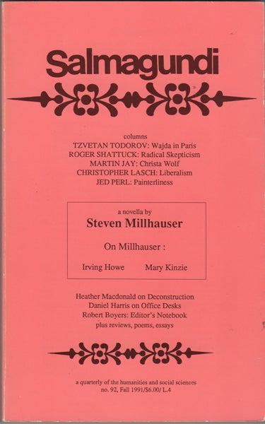 Item #20130 Salmagundi: No. 92, Fall 1991. Steven. Robert Boyers Millhauser, ed.