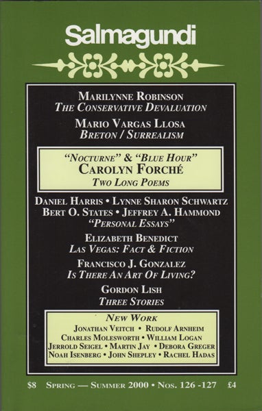 Item #20147 Salmagundi: No. 126-127, Spring-Summer 2000. Gordon. Mario Vargas Llosa. Robert Boyers Lish, ed.