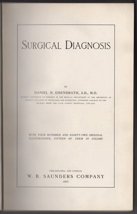 Item #22727 Surgical Diagnosis. Daniel N. Eisendrath