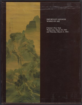Item #23946 Important Japanese Works of Art. Wednesday March 20 1985 and Thursday, March 21,...