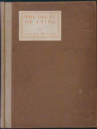 Item #24098 The Decay of Lying. Oscar Wilde