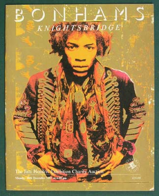 Item #25810 The Jimi Hendrix Exhibition Charity Auction In Aid Of Heart' n Soul (Monday 20th December 1993...Sale Number 26062). Bonhams Knightsbridge, Jimi Hendrix.