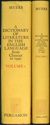 Item #26413 A Dictionary of Literature in the English Language, from Chaucer to 1940 [Two...