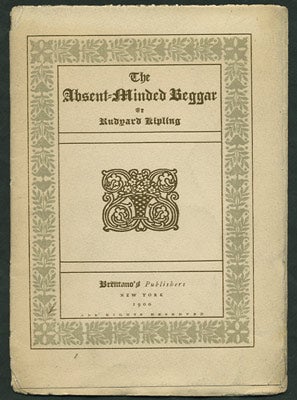 Item #26614 The Absent-Minded Beggar. Rudyard Kipling