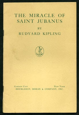 Item #26622 The Miracle of Saint Jubanus. Rudyard Kipling.