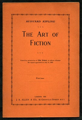 Item #26628 The Art of Fiction. Rudyard Kipling