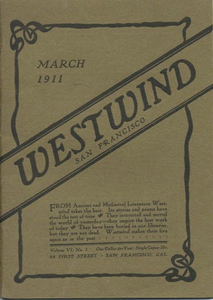 Item #26804 Westwind. March, May, June, September, October 1911. Vol. VI, No.3, No.5, No.6,...