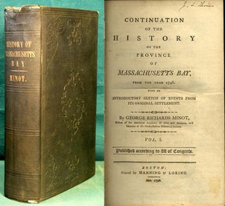 Item #27075 Continuation of the History of the Province of Massachusetts Bay, from the Year 1748....