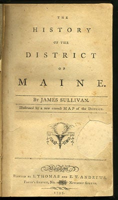 Item #27108 The History of the District of Maine... Illustrated by a new correct map of the...