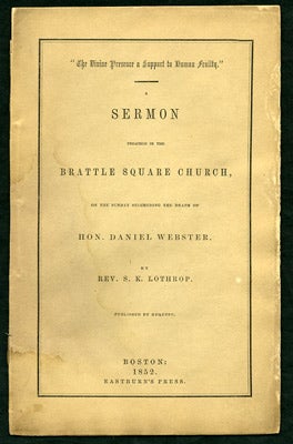 Item #27431 "The Divine Presence a Support to Human Frailty." A Sermon Preached in the Brattle...