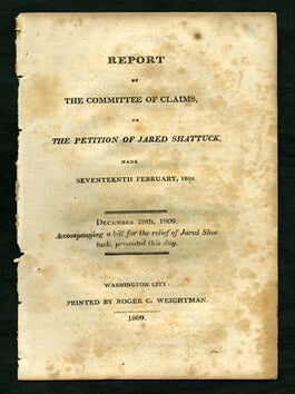 Item #27948 Report of the Committee of Claims, on the Petition of Jared Shattuck, made...