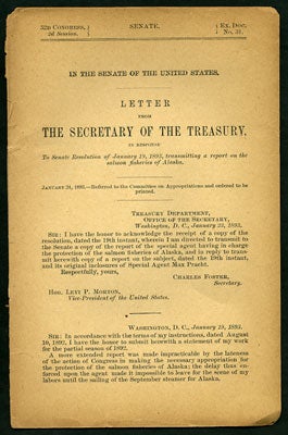 Item #28021 In the Senate of the United States. Letter from the Secretary of the Treasury, in...