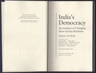 Item #30280 India's Democracy. Atul Kohli, ed