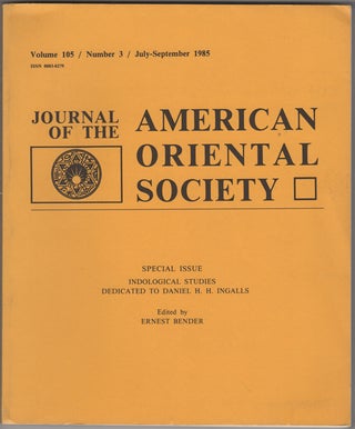 Item #30588 Journal of the American Oriental Society. Volume 105, Number 3, July-September 1985....