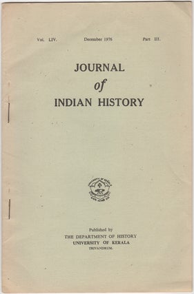Item #30627 "Suttee: A Study in Western Reactions," [from] Journal of Indian History. Vol. LIV....