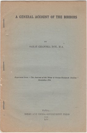 Item #30657 "A General Account of the Birhors," [Reprinted from] The Journal of the Bihar &...