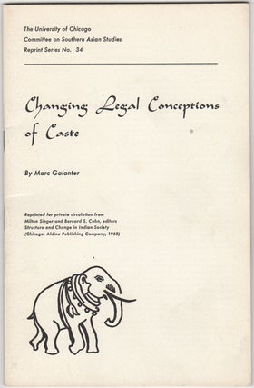 Item #30679 Changing Legal Conceptions of Caste. Marc Galanter