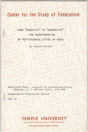 Item #30682 From "Parasitic" to "Generative": the Transformation of Post-Colonial Cities in...