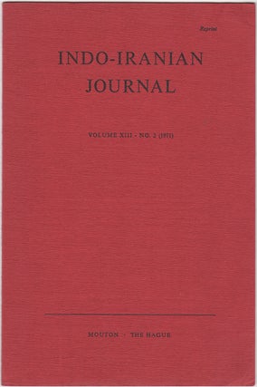 Item #30689 "Rigvedic Amur, Amaritr-, Marmartu, etc." [Reprint from] Indo-Iranian Journal. Volume...