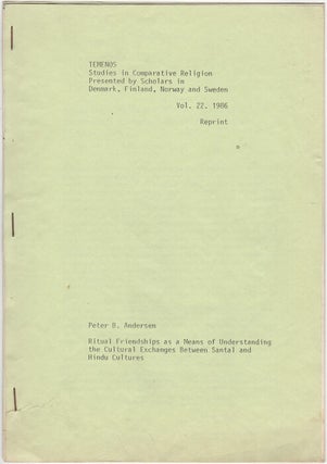 Item #30699 "Ritual Friendships as a Means of Understanding the Cultural Exchanges Between...