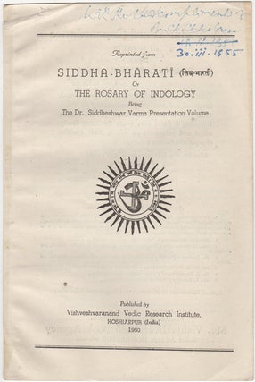 Item #30735 "Kirti: Its Connotation," [Reprinted from] Siddha-Bharati or the Rosary of Indology...