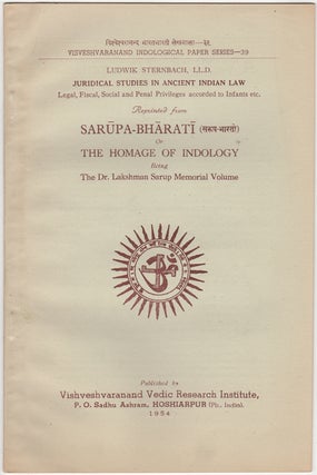 Item #30736 "Juridical Studies in Ancient Indian Law. Legal, Fiscal, Social and Penal Privileges...