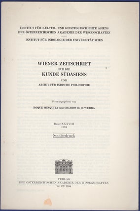 Item #30739 "Zur Textgeschichte der Pancagnividya," [Reprinted from] Weiner Zeitschrift fur die...