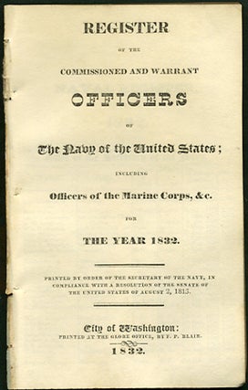 Item #31463 Register of the Commissioned and Warrant Officers of the Navy of the United States;...