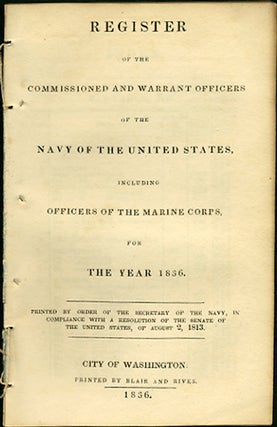 Item #31467 Register of the Commissioned and Warrant Officers of the Navy of the United States;...