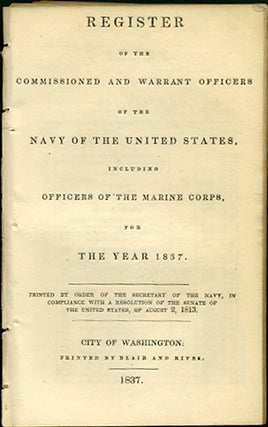 Item #31468 Register of the Commissioned and Warrant Officers of the Navy of the United States;...