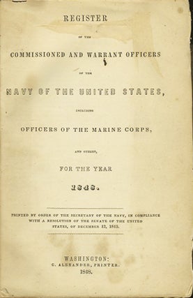 Item #31471 Register of the Commissioned and Warrant Officers of the Navy of the United States,...