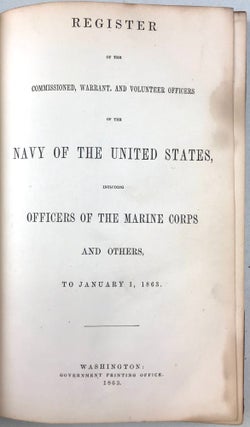 Item #31476 Register of the Commissioned, Warrant, and Volunteer Officers of the Navy of the...