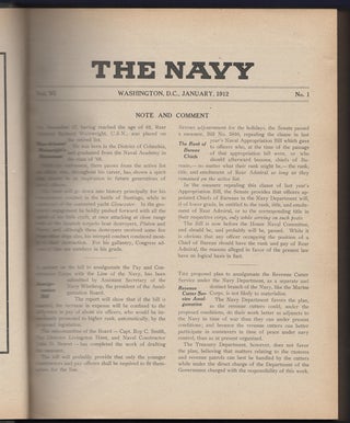 Item #31596 The Navy. Volume VI. [Jan. - Dec. 1912, Nos. 1-12]. Navy League of the United States