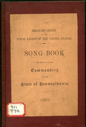 Item #31607 Song Book for the Use of the Commandery of the State of Pennsylvania. Commandery of...