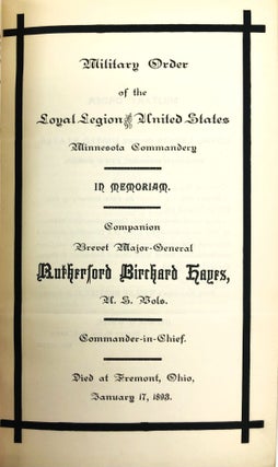 Circular[s]: Military Order of the Loyal Legion of the United States, Commandery of the State of Minnesota. 1885-1922 [Four Volumes].