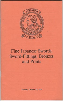 Item #32182 Fine Japanese Swords, Sword-Fittings, Bronzes and Prints....October 28, 1975. Manson...