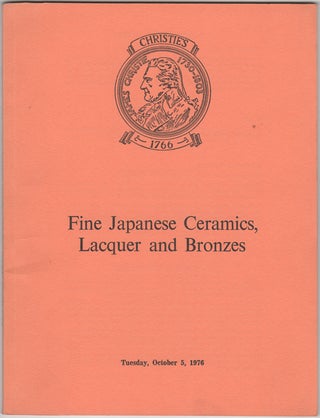 Item #32191 Fine Japanese Ceramics, Lacquer and Bronzes. Japanese Porcelain, Pottery, Lacquer,...