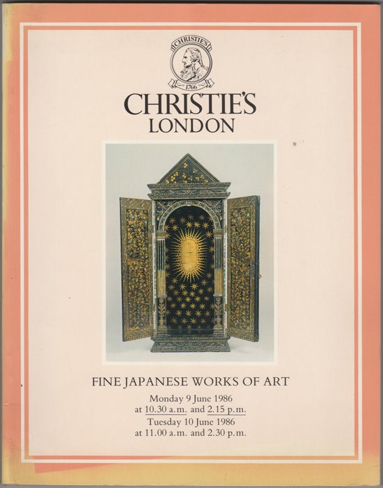 Item #32204 Fine Japanese Works of Art. Japanese Ceramics, Lacquer, Bronzes, Cloisonne Enamel, Wood Sculpture... Properties of the Harewoood Charitable Trust. 9 June and 10 June, 1986. Manson Christie, Woods.