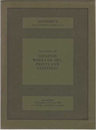 Item #32235 Fine Japanese Works of Art, Prints and Paintings. 27 July 1983. Sotheby Parke Bernet, Co