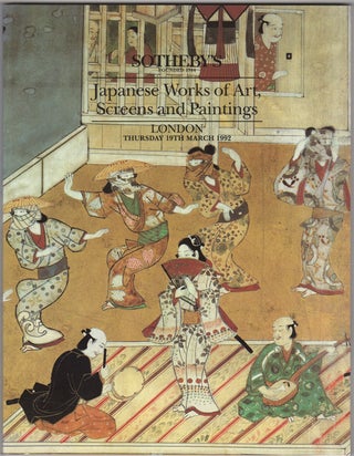 Item #32250 Japanese Works of Art, Screens and Paintings. 19 March, 1992. Sotheby Parke Bernet, Co
