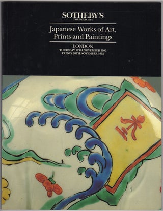Item #32251 Japanese Works of Art, Prints and Paintings. 19 November and 20 November, 1992....