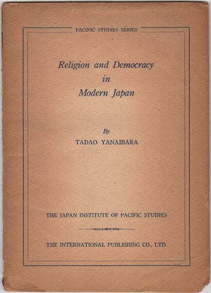 Item #32326 Religion and Democracy in Modern Japan. Tadao Yanaibara
