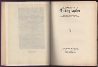 Item #32607 A Catalogue of Autographs. With a few Brief Extracts from "Word Shadows of the...